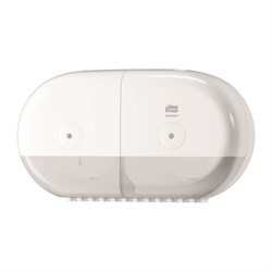 Диспенсер для туалетной бумаги Tork SmartOne двойной в мини-рулонах Т9 белый (арт.682000) M100621 - фото 2654142