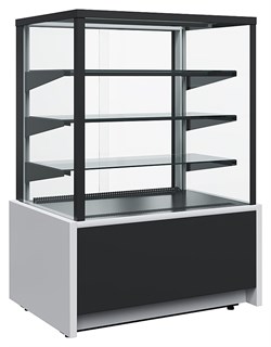 Витрина нейтральная Carboma KC70 N 0,9-1 Light Техно (без агрегата, 9006-9005, черная) E100977 - фото 2921539