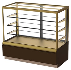 Витрина кондитерская KAYMAN K-ВК-1300 квадро бронза E80595 - фото 2922233