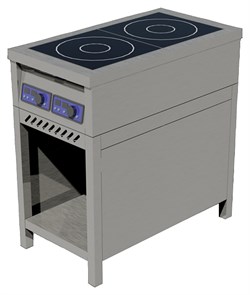 Плита индукционная ЦМИ ПИ-2 (460х850х870 мм) закрытая E71261 - фото 2957101