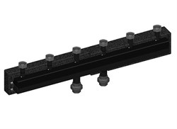 Распределительная гребенка Meibes MeiFlow M 1 1/2 х1 1/2 , 3вых., сталь черная M66301.81 - фото 4496298