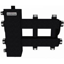 Распределительная гребенка Gidruss BM-100 3DU 1 1/4 х1 , 3вых., сталь черная, в сборе BM 10010 21 - фото 4496549