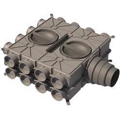 Воздухораспределитель Wolf Air Excellent 125-180х75, 24вых., пластик 2577597 - фото 4496750