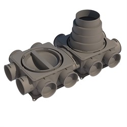 Воздухораспределитель Wolf Air Excellent Mini 125-180х75, 12вых., пластик 2577838 - фото 4496761