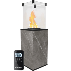 Газовый уличный обогреватель Kratki PATIO/MINI/G31/37MBAR/Q/N/P/G - NATURALI PIETRA GREY с пультом ДУ M130783 - фото 4588545
