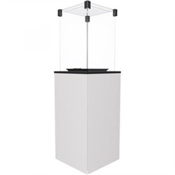 Газовый уличный обогреватель Kratki PATIO/M/G31/37MBAR/B - белое стекло, с ручным управлением M46794 - фото 4588653