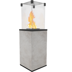 Газовый уличный обогреватель Kratki PATIO/MINI/M/G31/37MBAR/Q/O/G - OXIDE GRIGIO с ручным управлением M130780 - фото 4588657