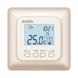 Терморегулятор для теплого пола Aura LTC 730 кремовый M45912 - фото 4660291