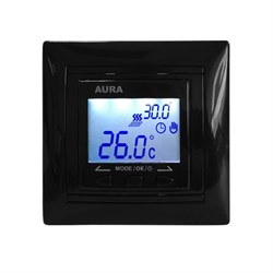 Терморегулятор для теплого пола Aura LTC 90 черный M187970 - фото 4660486