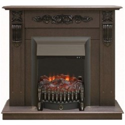 Камин в квартиру электрический Real-Flame Dominica STD/EUG DN с очагом Fobos s Lux BL/BR, Majestic s Lux BL/BR M66245 - фото 4741330