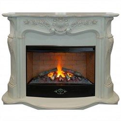 Пристенный электрокамин Real-Flame Ellada 33 WT с очагом 3D Firestar 33 M52196 - фото 4741440