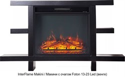 Деревянный камин (портал+очаг) InterFlame Makini / Макини с очагом Foton 23 LED FX M110090 - фото 4742991