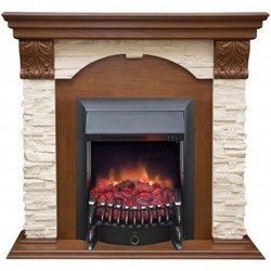 Современный камин для загородного дома Real-Flame Dublin LUX STD/EUG/24 AO с очагом Fobos s Lux BL/BR, Majestic s Lux BL/BR M67386 - фото 4743041