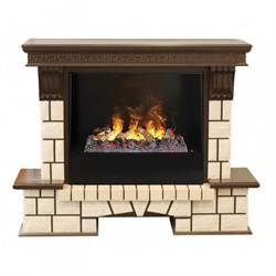 Комплект электрокаминов с искусственным камнем Real-Flame Stone 26/HL AO (DN) с очагом 3D Cassette 630 (Black вставка) M68457 - фото 4743129
