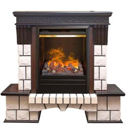 Комплект электрокаминов с искусственным камнем Real-Flame Stone new STD/EUG с очагом 3D Olympic M52882 - фото 4743139
