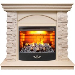 Комплект электрокаминов с искусственным камнем Real-Flame Elford STD/EUG/25 5/HL WT 3D Firestar 25,5 M108847 - фото 4743175