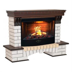 Комплект электрокаминов с искусственным камнем Real-Flame Country 33 AO с очагом 3D Firestar 33 M38832 - фото 4743190