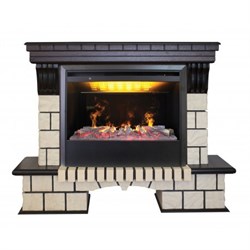 Комплект электрокаминов с искусственным камнем Real-Flame Stone 26/HL AO с очагом 3D Helios 26 M38853 - фото 4743196