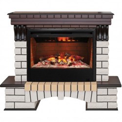 Комплект электрокаминов с искусственным камнем Real-Flame Country 26 AO с очагом 3D Helios 26 M38856 - фото 4743198