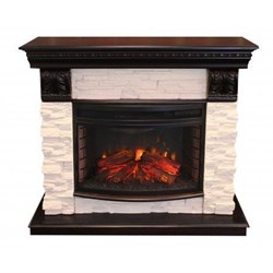 Комплект электрокаминов с искусственным камнем Real-Flame Elford 25 AO с очагом Firefield 25 S IR M52168 - фото 4743221