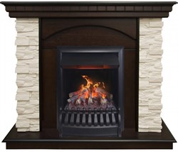 Комплект электрокаминов с искусственным камнем Real-Flame Elford STD/EUG/25 5/HL AO с очагом 3D Oregan M52192 - фото 4743227