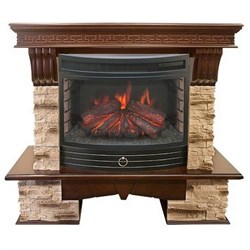 Комплект электрокаминов с искусственным камнем Real-Flame Rockland 25/25,5 с очагом Firefield 25 S IR M52675 - фото 4743233