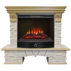 Комплект электрокаминов с искусственным камнем Real-Flame Rockland LUX 25/25,5 с очагом Sparta 25,5 LED M52690 - фото 4743244