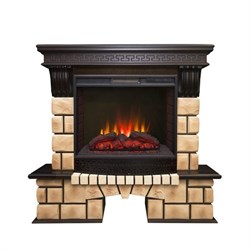 Комплект электрокаминов с искусственным камнем Real-Flame Stone Brick 25/25,5 с очагом Sparta 25,5 LED M52758 - фото 4743248
