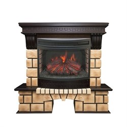 Комплект электрокаминов с искусственным камнем Real-Flame Stone Brick 25/25,5 с очагом Firefield 25 S IR M52759 - фото 4743250