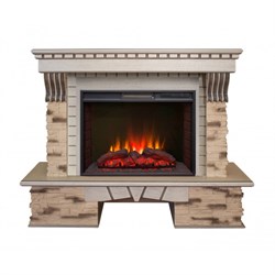 Комплект электрокаминов с искусственным камнем Real-Flame Sorento 25,5/26 с очагом Sparta 25,5 LED M104835 - фото 4743395