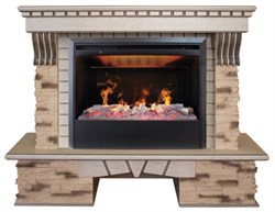 Комплект электрокаминов с искусственным камнем Real-Flame Sorento 25,5/26 с очагом 3D Helios 26 M104906 - фото 4743409