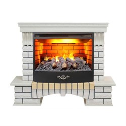 Комплект электрокаминов с искусственным камнем Real-Flame Country 25/25,5 WT 3D Firestar 25,5 M108835 - фото 4743419