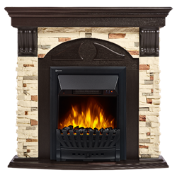 Комплект электрокаминов с искусственным камнем Electrolux EFP/P-1020LS с порталом Firelight Torre Classic камень сланец натуральный, венге M134377 - фото 4743714