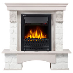 Комплект электрокаминов с искусственным камнем Electrolux EFP/P-1020LS с порталом Firelight Forte Classic камень белый, беленый дуб M134367 - фото 4744355