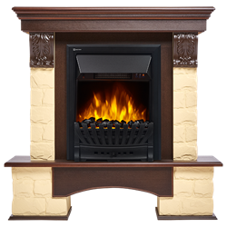 Комплект электрокаминов с искусственным камнем Electrolux EFP/P-1020LS с порталом Firelight Forte Classic камень бежевый, темный дуб M134361 - фото 4744761