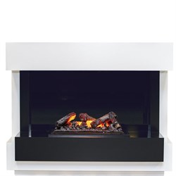 Пристенный электрокамин Dimplex Cube с очагом Cassette 600 (белый с чёрным) M135337 - фото 4744908