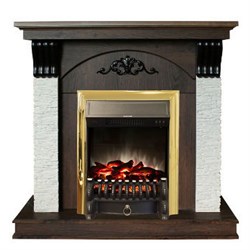 Пристенный электрокамин Real-Flame Corfino STD/EUG/18 NT с очагами Fobos s Lux BL/BR и Majestic s Lux BL/BR M133009 - фото 4744970