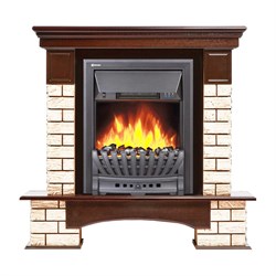 Пристенный электрокамин Electrolux EFP/P-1020LS с порталом Firelight Forte Wood Classic каменный дуб коричневый, шпон темный дуб M138792 - фото 4745029
