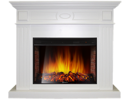 Пристенный электрокамин Electrolux EFP/P-3320RLS с порталом Firelight Bianco 30 белый M138804 - фото 4745034