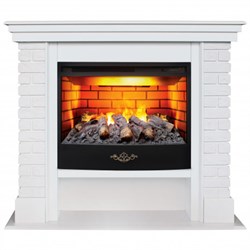 Пристенный электрокамин Real-Flame BRIXTON 25.5 WT с очагом FIRESTAR 25.5 3D M199697 - фото 4745222
