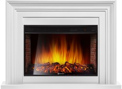 Пристенный электрокамин Electrolux EFP/P-3320RLS с порталом Firelight Stretto 30 белый M207437 - фото 4745273