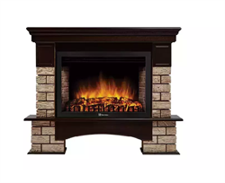 Угловой электрокамин Electrolux EFP/P-3320RLS с порталом Firelight Forte Wood 30 (угловой) камень коричневый, шпон темный дуб M138874 - фото 4748322