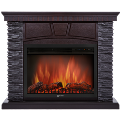 Угловой электрокамин Electrolux EFP/P-2720RLS с порталом Firelight Porto 25 U сланец черный, венге M134438 - фото 4748357