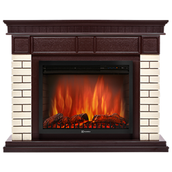 Угловой электрокамин Electrolux EFP/P-2720RLS с порталом Firelight Bricks 25 U (угловой) камень бежевый, темный дуб M134445 - фото 4748360