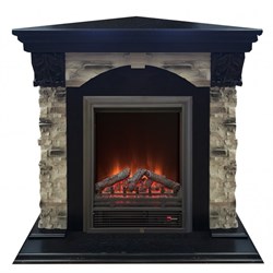 Угловой электрокамин с эффектом живого огня Real-Flame Dublin ROCK Corner STD/EUG 24 AO с очагом Eugene M67398 - фото 4748613