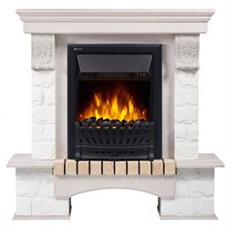 Угловой электрокамин Electrolux EFP/P-1020LS с порталом Firelight Forte Classic U (угловой) камень белый, шпон белёный дуб M206857 - фото 4748636