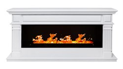 Линейный электрокамин Real-Flame ISLANDIA CST1000 WT с очагом 3D CASSETTE 1000 LED RGB M202870 - фото 4750877
