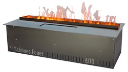 Встраиваемый очаг в модуль Schones Feuer 3D FireLine 600 стальной + синий цвет M234084 - фото 4758556