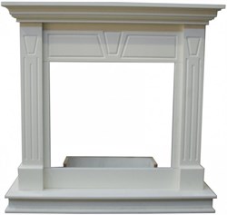 Классический портал для камина InterFlame Берта под классически очаг (бежевый  белый  бежевый с золотом  белый с золотом) M51704 - фото 4759200