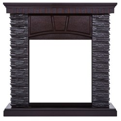 Классический портал для камина Firelight Porto Classic сланец Черный/шпон Венге M98546 - фото 4759399